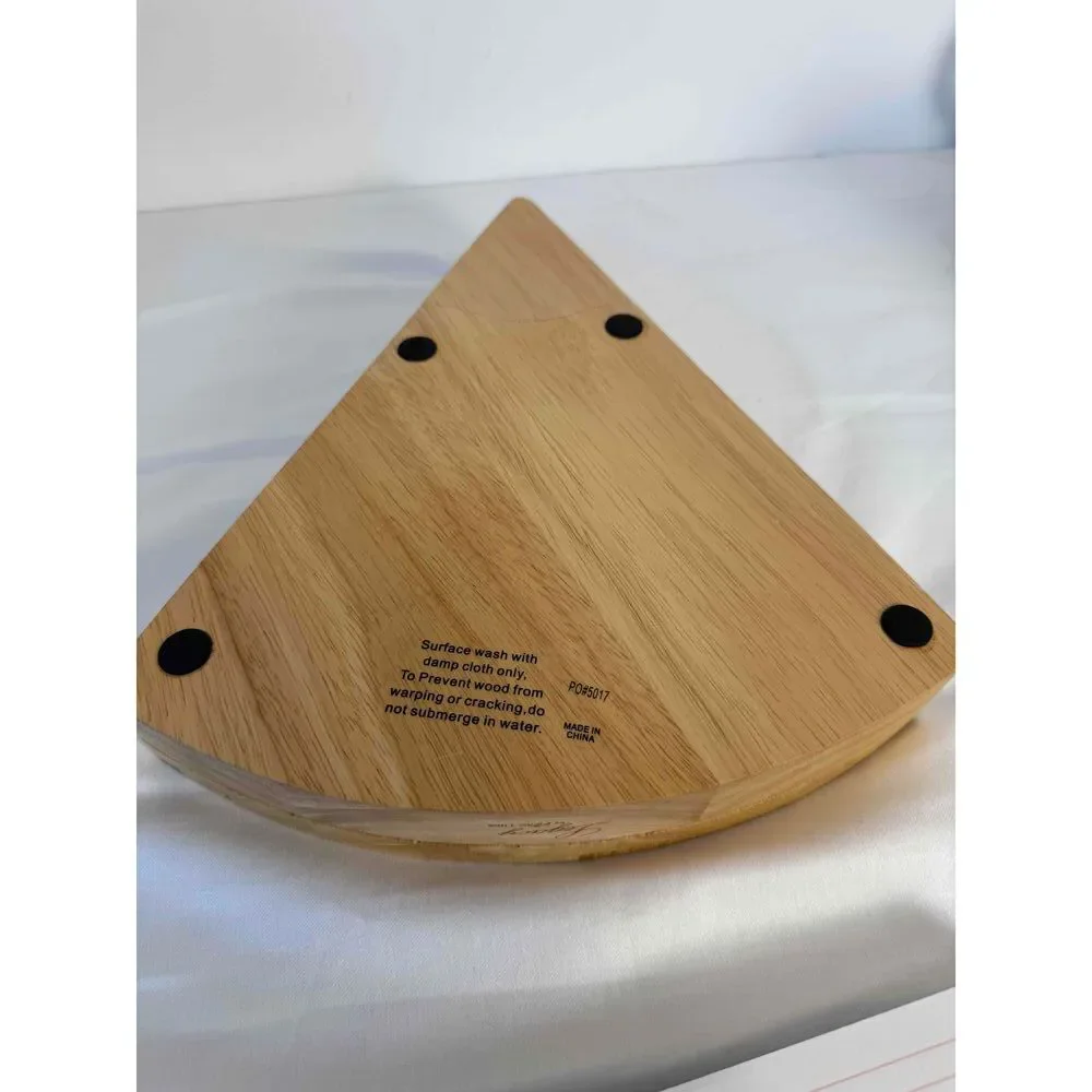Legacy by Picnic Time‎ Bamboo Cheese Shaped Cutting Board Fork Knife Set